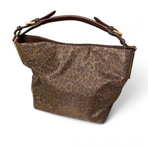 Stuart Weitzman Leopard Print Hobo Bag - Brown